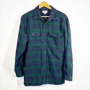 LL Bean Fleece Lined Plaid Button Down